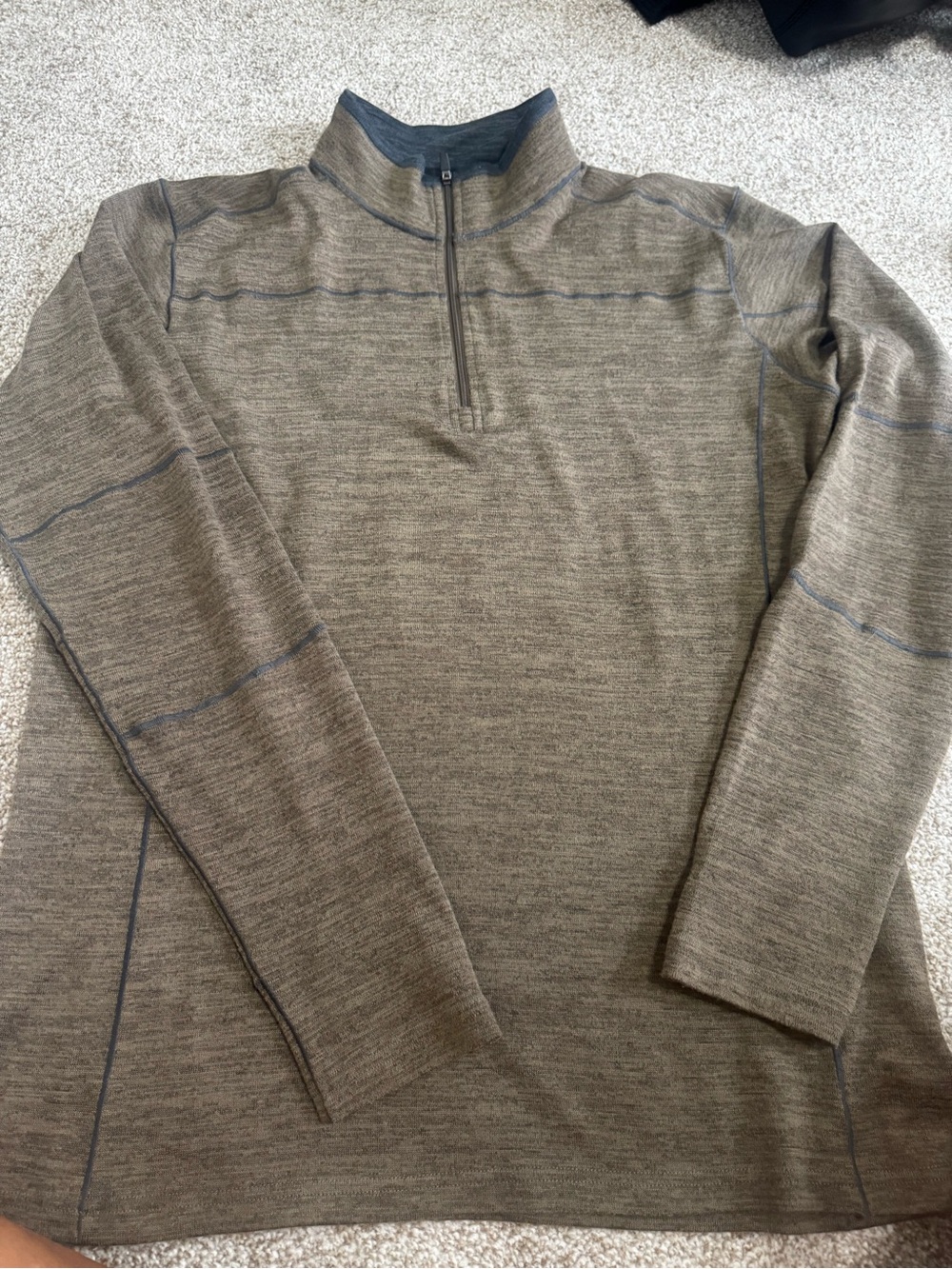 KüHL Men's Shirt Brown Olive Knit - Picture 4 of 5